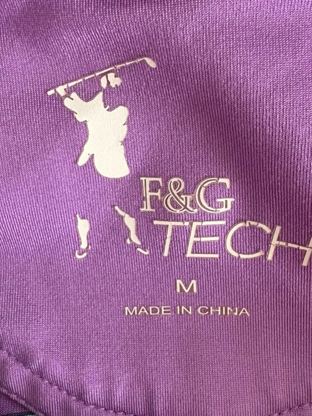 Victoria National Golf Club Polo Shirt Mens M Purple Striped F&G Tech Golf